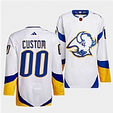 Men's Buffalo Sabres Custom White 2022-23 Reverse Retro Stitched Jersey,baseball caps,new era cap wholesale,wholesale hats
